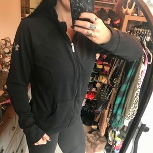 EUC UNDER ARMOUR full zip black jacket